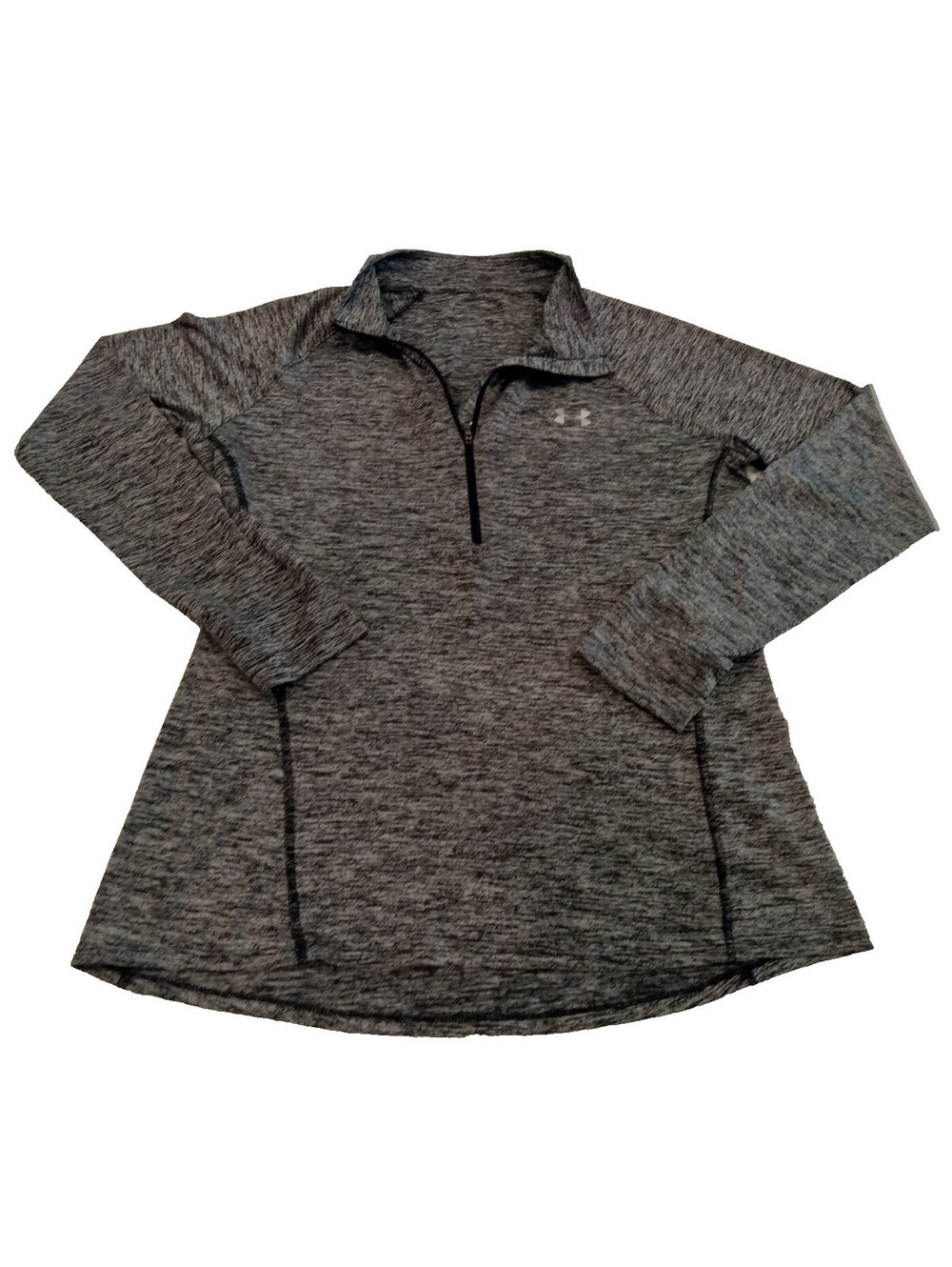 Under Armour UA Tech Twist Hoodie Womens Large Gray Heathered 1/2 Zip Pullover L
